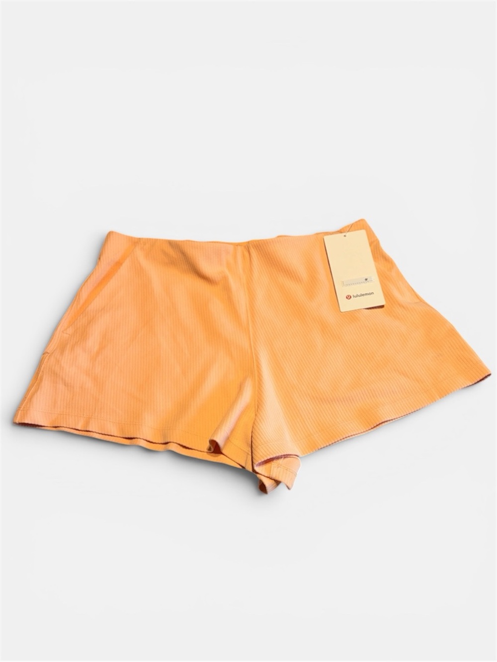 lululemon Ribbed Softstreme HR Short 2” Peach Bellini NWT Size 12